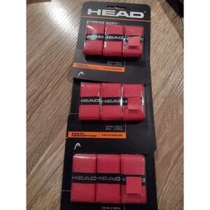 Lot Of 3 HEAD Xtreme Soft Red Racquet Over grip Tennis Racquet Grip Tape